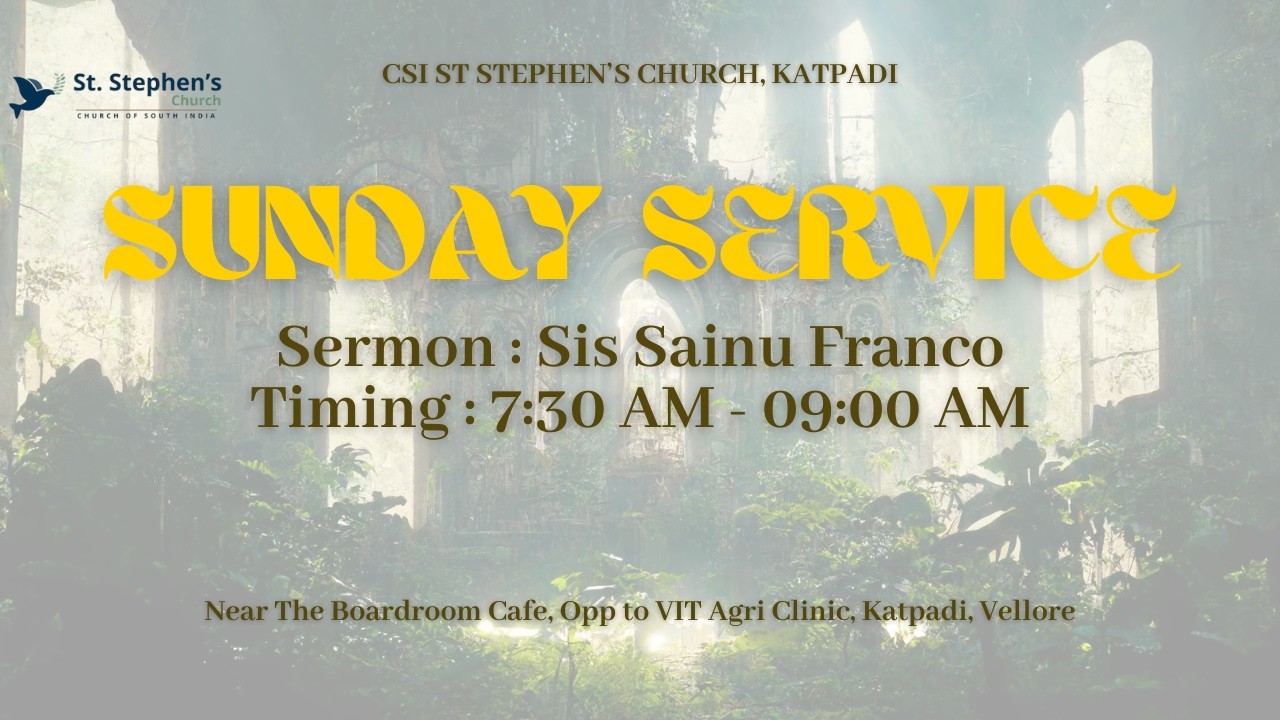 Sunday service LIVE with CSI St. Stephen's, Vellore | 24th May 2026