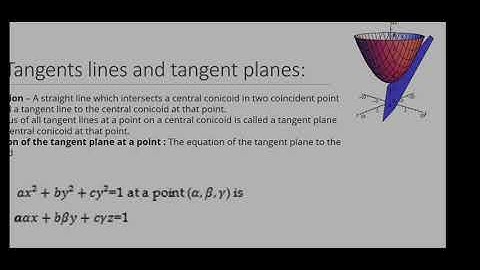 Presentation video on Central Conicoids by Vaishnavi Verma