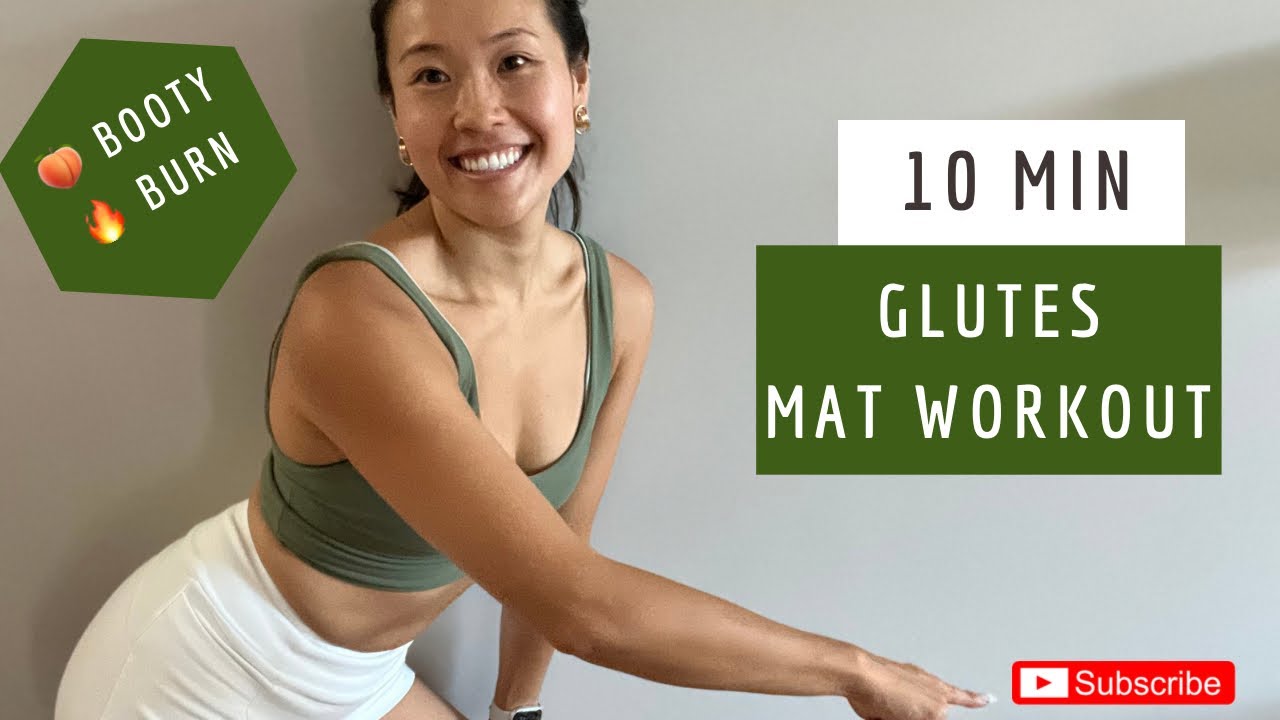 10 min BOOTY BURN | Glute workout all mat no standing no repeats follow ...