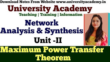 NAS16: Maximum power transfer theorem | Maximum Power Transfer Theorem Explained with Examples