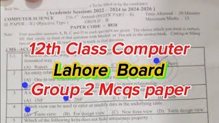 Celebrity 2nd year Computer group 2 Lahore Board solved Mcqs 2026 12th class Computer group 2 paper 2026  Profile