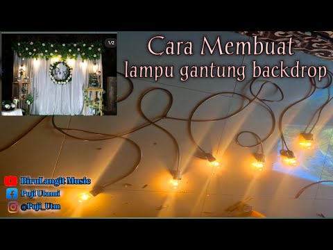 CARA MEMBUAT LAMPU GANTUNG KAFE. DIY LAMPU GANTUNG DARI KAYU.. 