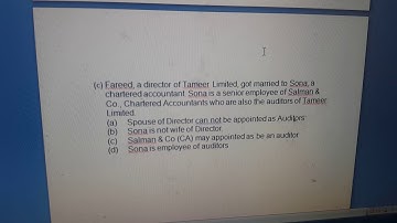 Auditor. Companies Act 2017