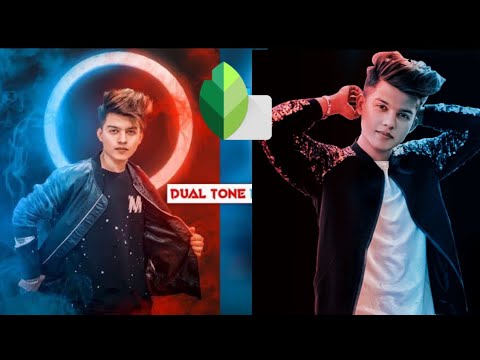 Snapseed|| blue and red light  photo editing || how to make red and blue light effect in snapseed||