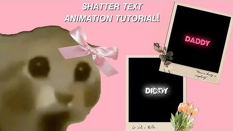 How to create a shatter text animation on After Effects!