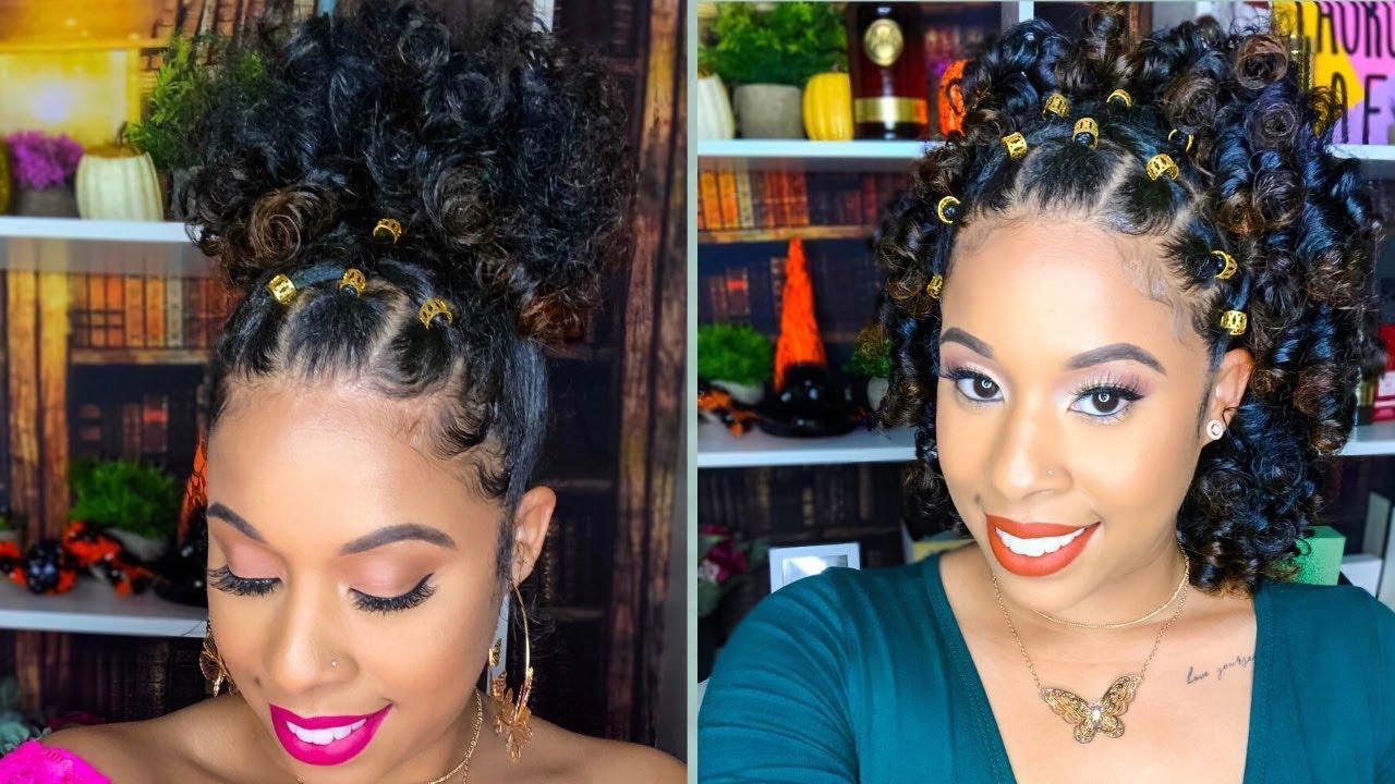 Two Natural Hairstyles On stretched Hair - YouTube