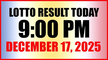 Lotto Result Today 9pm Draw December 17, 2025 Swertres Ez2 PCSO
