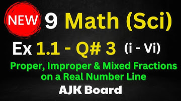 9th Math NEW Book 📗 Q# 3 parts i - Vi Exercise 1.1 🌲AJK Board || Saif Math Notes ✍️