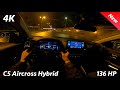 Citroen C5 Aircross 2024 Night POV drive Review 4K (136 HP e-DCS6 Mild Hybrid, consumption)