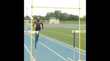 LeBron jumps over high jump bar like it