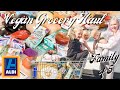 ALDI VEGAN GROCERY HAUL | BUDGET MEAL IDEAS | FAMILY OF 5 | FOOD SHOPPING HAUL