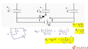 In when the switch is swapped from `1` to `2`, find the heat produced in the circuit.