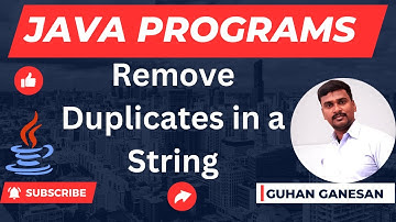 💥Remove Duplicates in a String ☕Java Interview Programs👨‍🎓 Campus Interview Programs 🎁👩‍🏫 Java Jobs