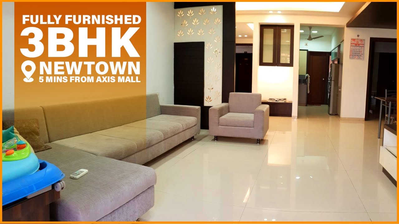 1500 sq ft 3 BHK fullyfurnished Flat in Newtown, Action Area 1 East