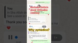 Students Reviews about XYMedico Academy #xymedico #afns #armymedicalcollege