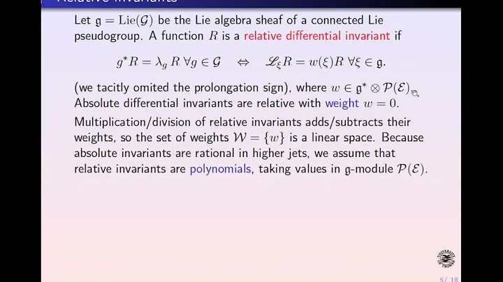 Relative Differential Invariants -- Boris Krugliko...