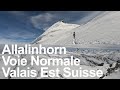 Allalinhorn voie normale versant nord crte ouest saas fe valais suisse ski de randonne alpinisme
