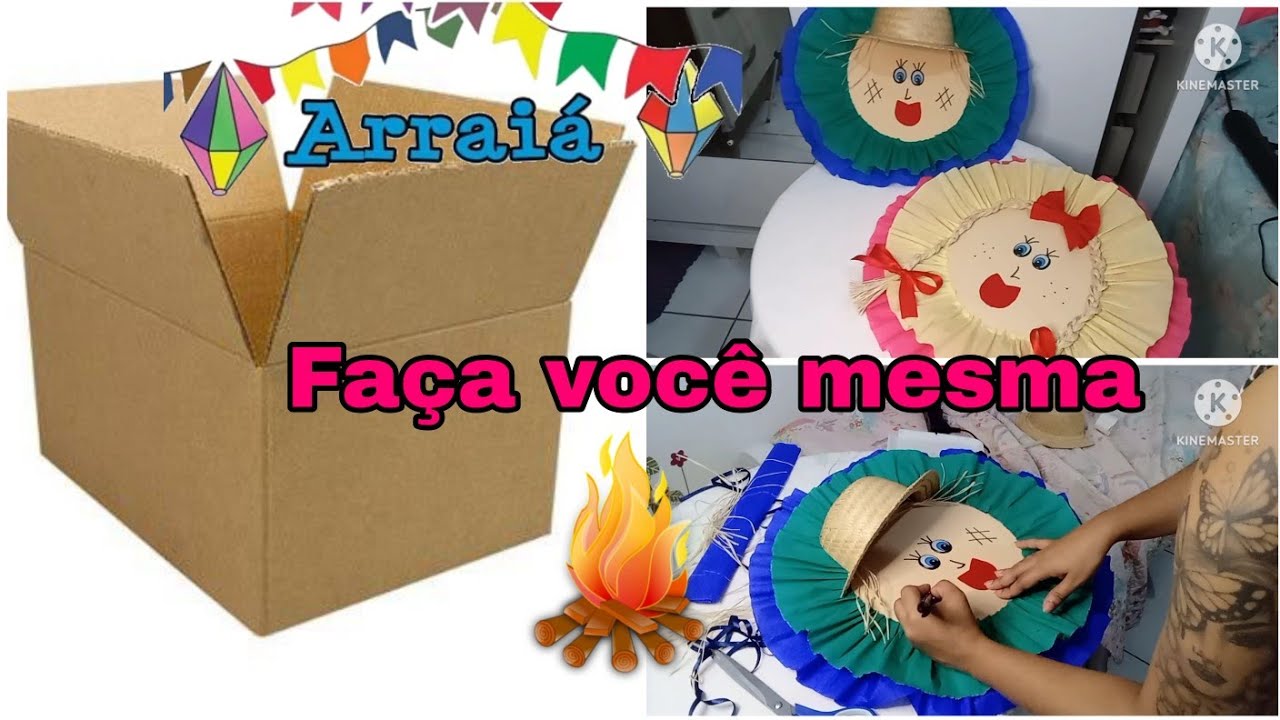 Diy- Faça você mesma/ itens decoração festa junina/ MUITO FÁCIL/ gastando pouco