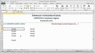 2.3 Función O: Video Curso Fórmulas y Funciones en Excel