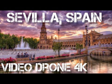 Sevilla (Seville) 4k | Walking tour | Spain, Andalusia 2022 | Plaza España |