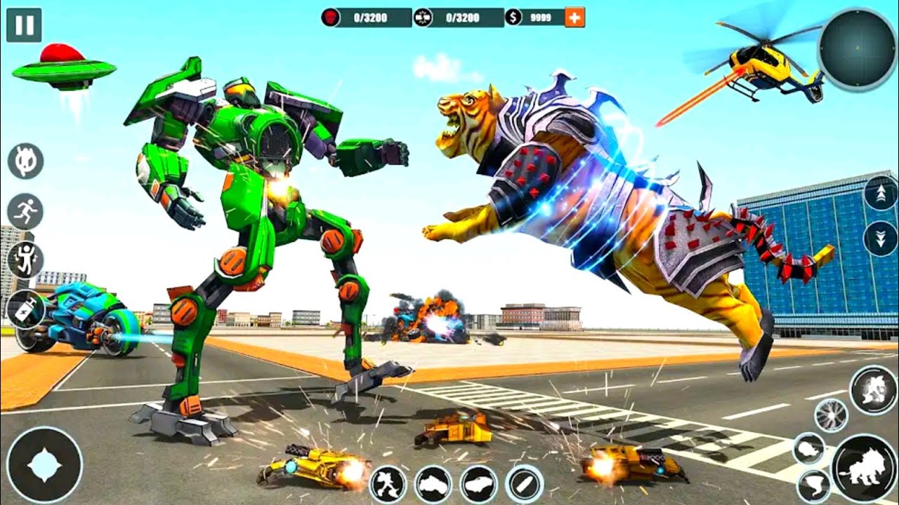 Flying Wild Tiger Robot Game para Android - Download