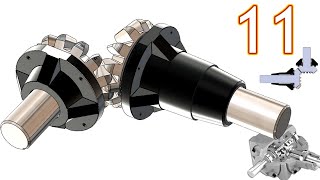 11-Project 39| Bevel Gearbox | SolidWorks Tutorial : bevel gears mates & sub-assembly p.1