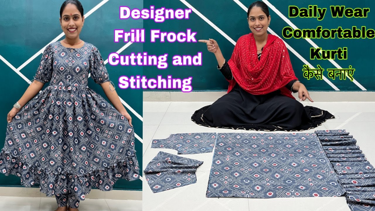 Baby frock cutting and stitching - 2 year old baby midi dress cutting and  stitching - Ramulu Tailor - YouTube