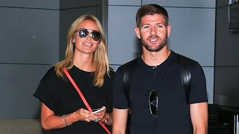 UK Soccer Star Steven Gerrard And Wife Alex Receiv...