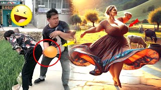 The rural sister-in-law can blow up balloons even with her farts😍😂#funny #funnyvideos