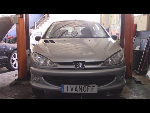 Ремонт автомобиля Peugeot 206, демонтаж покраска и монтаж  переднего и заднего бампера