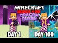 I Survived 100 Days as a DRAGON QUEEN in Hardcore Minecraft!