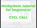 CYCL CALL Heidenhain - Lesson 4 - Tutorial #1