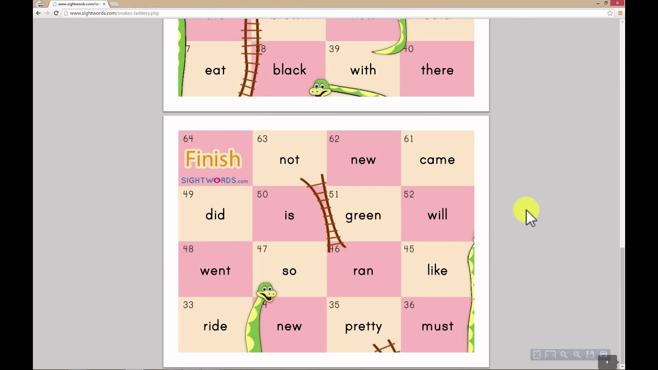 Snakes and Ladders, Online ESL Game