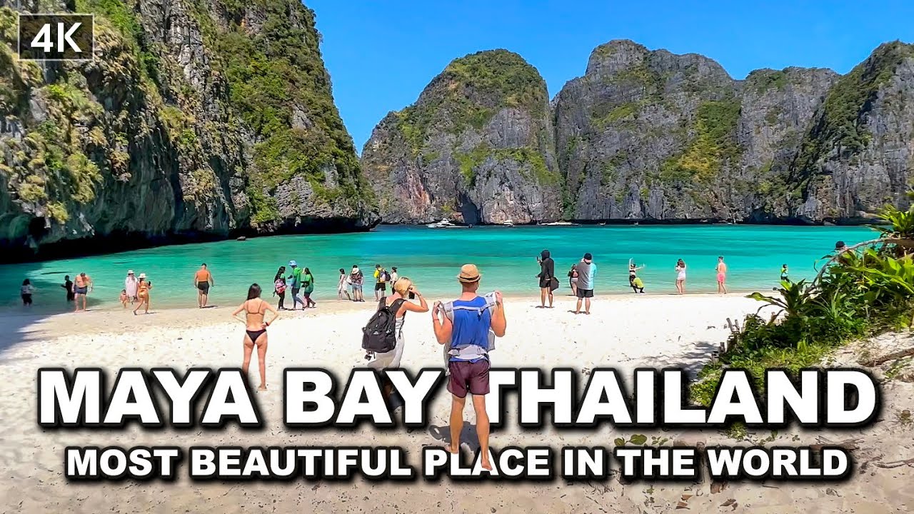 【🇹🇭 4K】Walking Maya Bay Thailand MOST BEAUTIFUL PLACE IN THE WORLD | Jan 2022