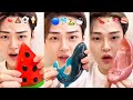 Giant Candy Mukbang ASMR | Colorful Gummy Worms &amp; Sour Treats Compilation #226