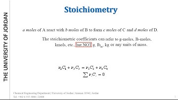 Lec # 4-6: Chemical Reaction Stoichiometry