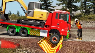 Cars vs Upside Down Speed Bumps #36 | BeamNG.DRIVE