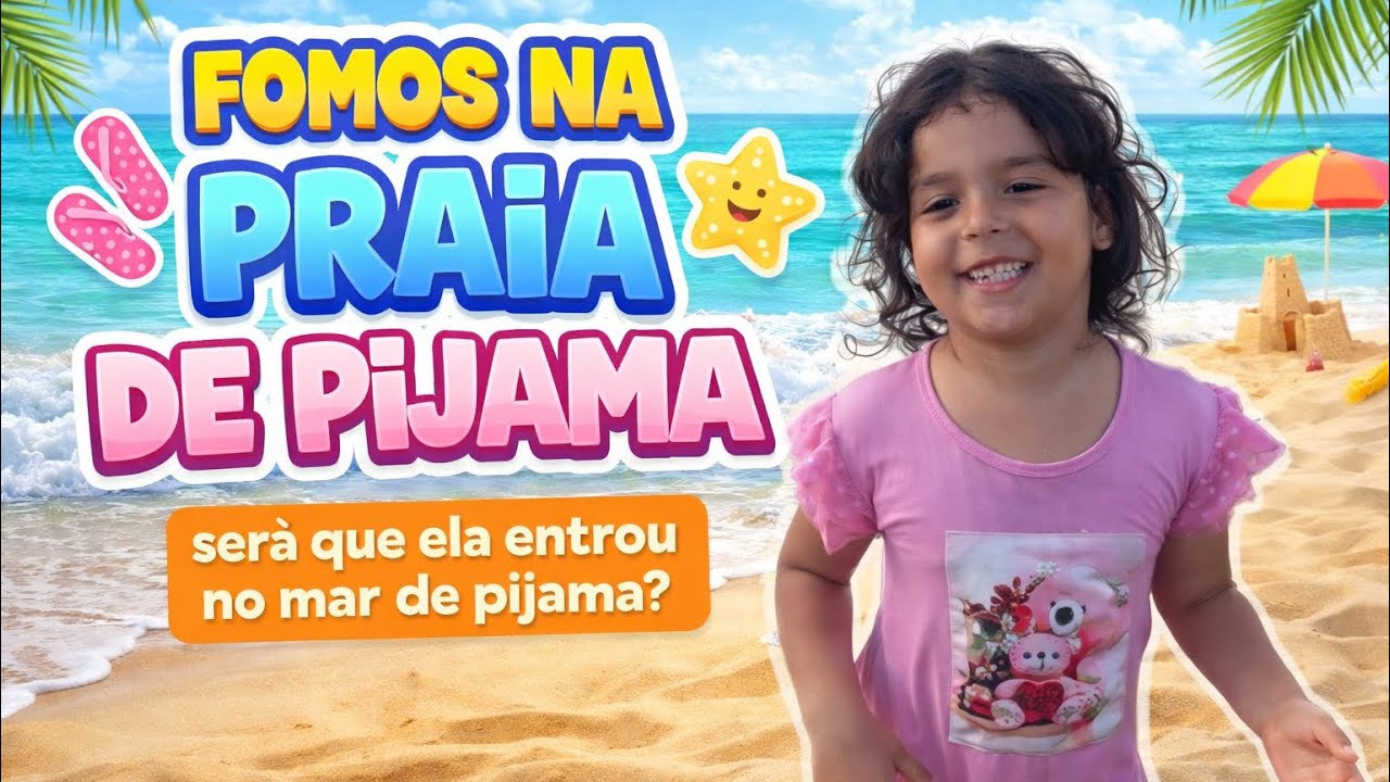 FUI NA PRAIA E ENTREI NO MAR DE PIJAMA 😱 