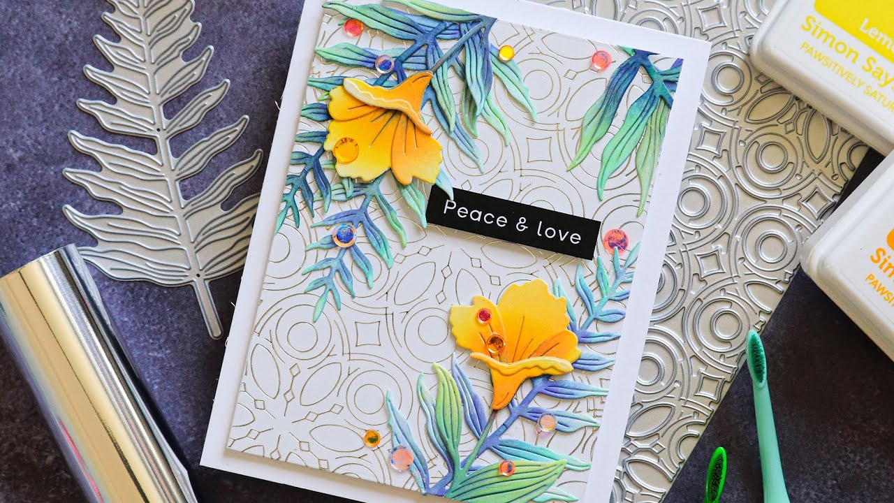 Easy Detail Ink Blended Die Cuts + Simon's Dream Big Release - YouTube