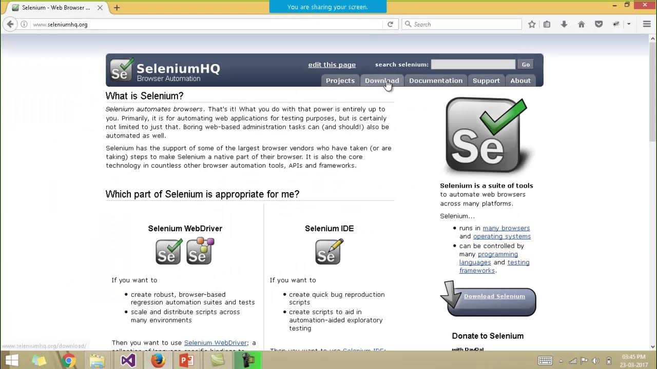Selenium webdriver c. Selenium webdriver c