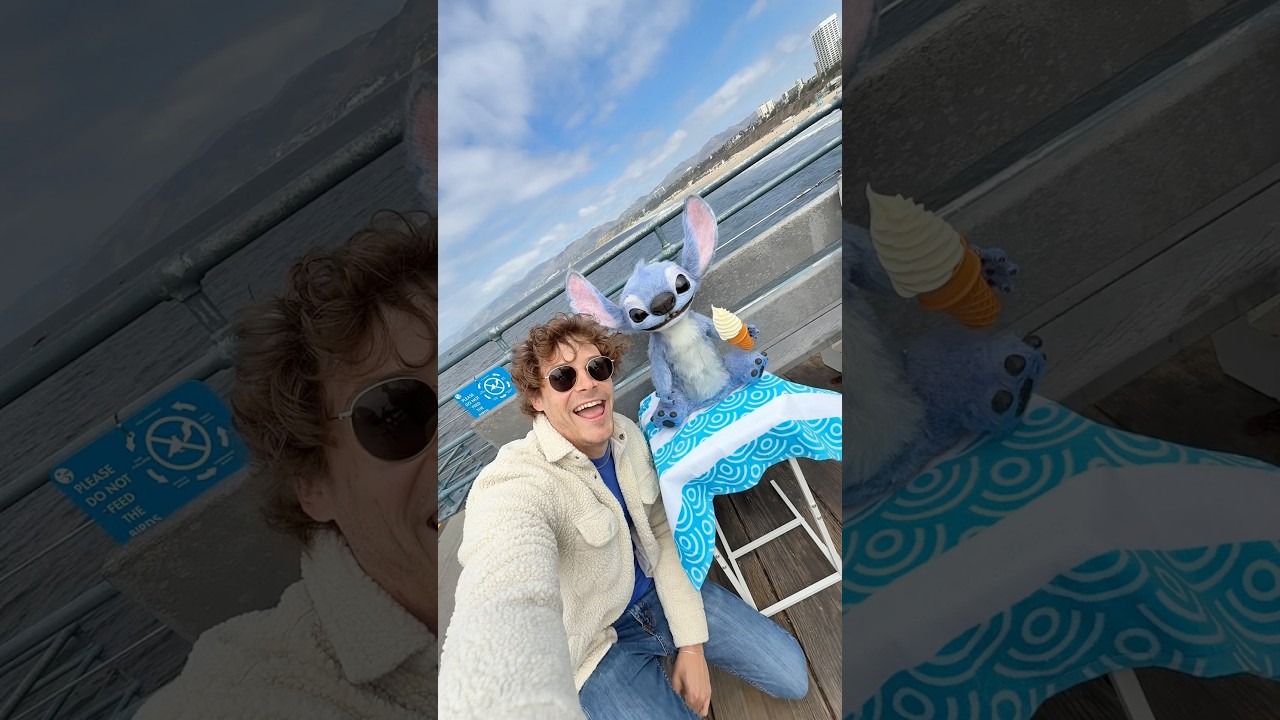 Stitch Crashes the Santa Monica Pier! 