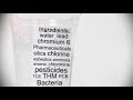 What If Your Water Had A Nutrition Label With Contamination and Effects On People?