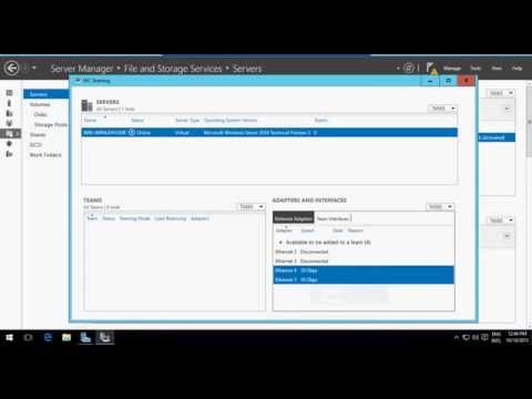 Windows 2016 - How to configure NIC Teaming