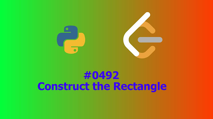 No Sound Leetcode 492: Construct the Rectangle