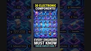 ⚡ 30 Electronic Components in 1 Minute | Every Engineer Must Know 🤯🔥 #shorts