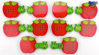 Aprenda 1 a 20 Números Para Niños|Contando Números Manzanas|Números 1 a 20 para niños