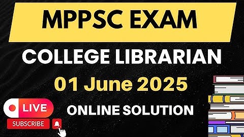 MPPSC Librarian Exam| Paper Solution| 1 June 2025 #librarysciencewithkanchan