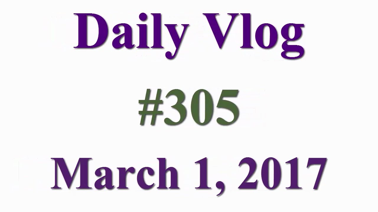 Daily Vlog 305 March 1, 2017: Oprah realizes you don't need government experience to be president