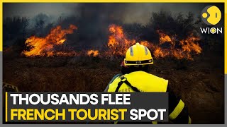 French firefighters battle to contain wildfire near border with Spain | WION Climate Tracker