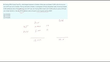 FIFO COGS - CFA Level1 practice question